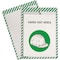 C-Line Products Ticket Holder, White, Green, Vinyl, 9.8" W, 13.6" L, 0.1" H 44103 - alternate 2